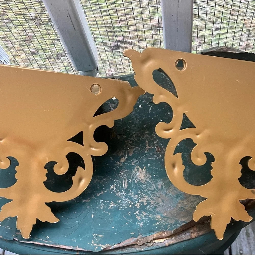 Hollywood Regency Homco Gold Wall Sconces
